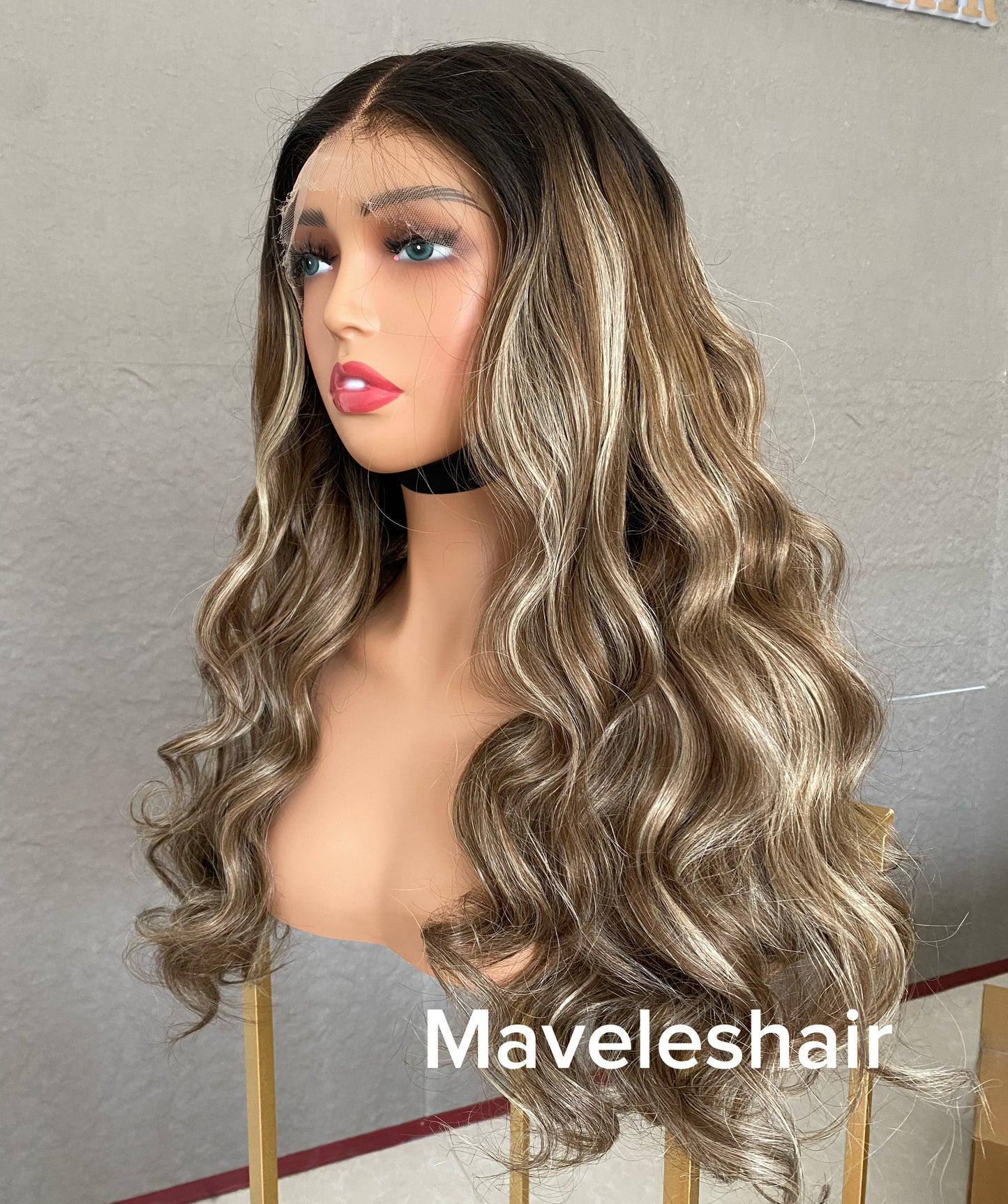 Raw Hair Piano Color Wig – Natural Highlight Straight Wave XR06