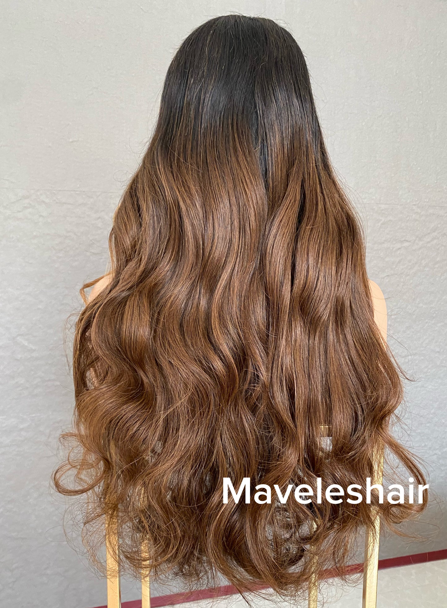 Raw Human Hair Piano Highlight Body Wave Lace Front Wig XR09 Natural Brown Balayage Wig